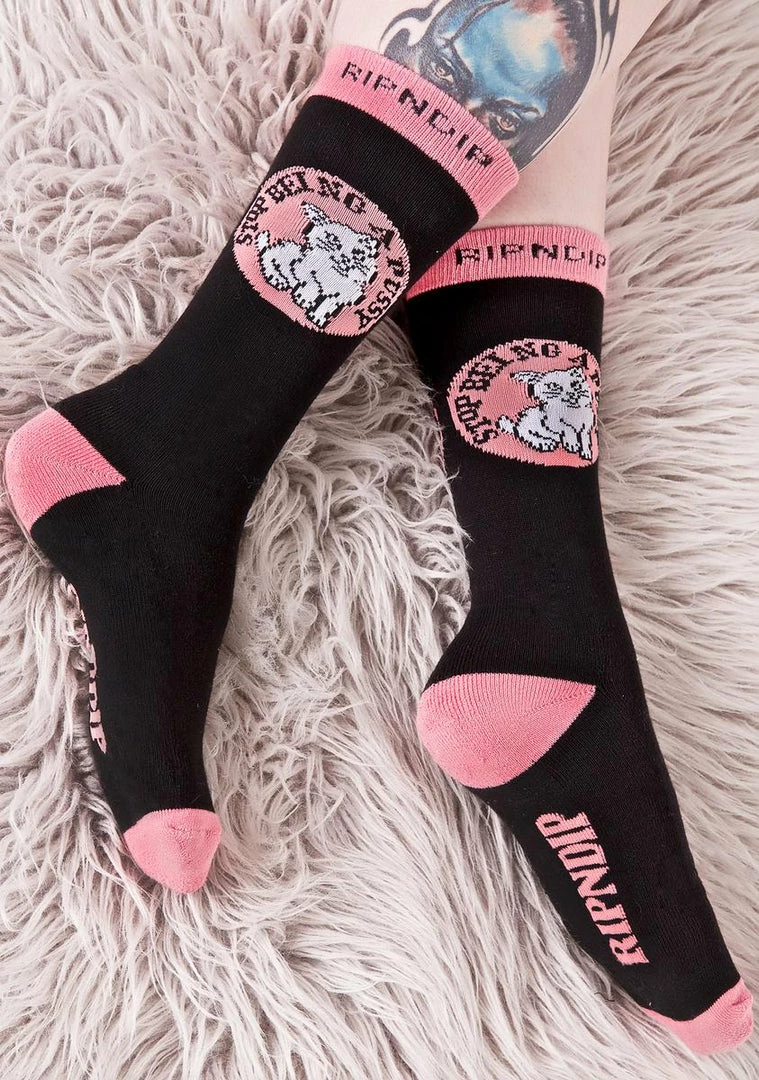 Hot Sale ๐ฅฐ RIPNDIP ๐งฆ Socks & Tights Stop Being A Pussy ๐งฆ Socks ๐ 3 RIPNDIP Socks & Tights Stop Being A Pussy Socks