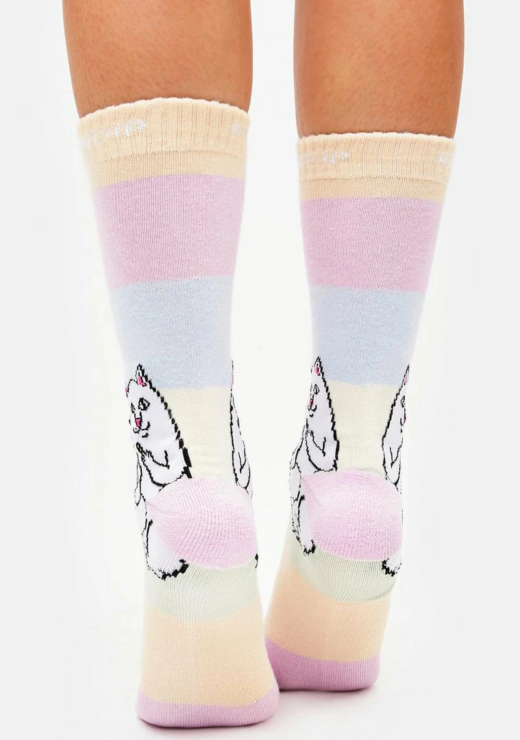Cheapest 🔔 RIPNDIP Crew 🧦 Socks Lord Nermal Mid City 🧦 Socks 🌟 5 RIPNDIP Crew Socks Lord Nermal Mid City Socks