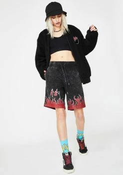 Best reviews of ๐คฉ RIPNDIP Black Mineral Wash Bliss Shorts Bottoms ๐ 8 RIPNDIP Black Mineral Wash Bliss Shorts Bottoms