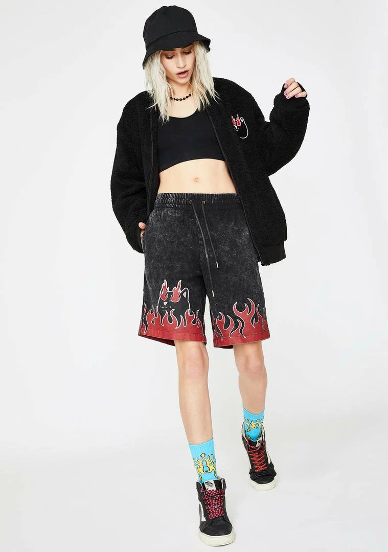 Best reviews of ๐คฉ RIPNDIP Black Mineral Wash Bliss Shorts Bottoms ๐ 5 RIPNDIP Black Mineral Wash Bliss Shorts Bottoms