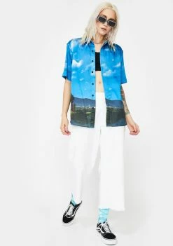 RIPNDIP Hold Me Button Up Shirt Tops