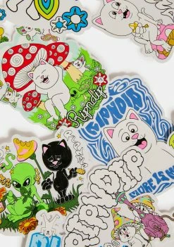 Hot Sale ๐ RIPNDIP Spring Sticker Pack Desk Supplies ๐งจ 5 RIPNDIP Spring Sticker Pack Desk Supplies
