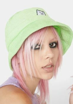 RIPNDIP Mint Lord Nermal Corduroy Bucket Hat Hats