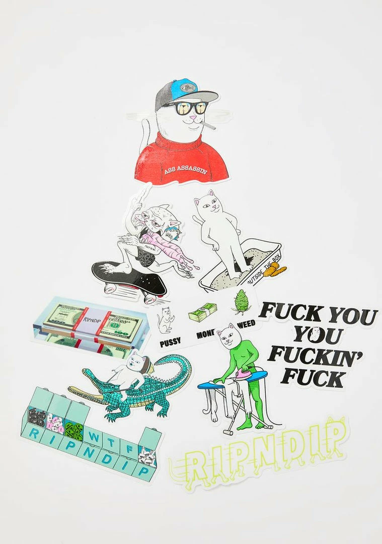 Wholesale ๐ RIPNDIP โ๏ธ Summer 19 Sticker Pack ๐คฉ 4 RIPNDIP Summer 19 Sticker Pack