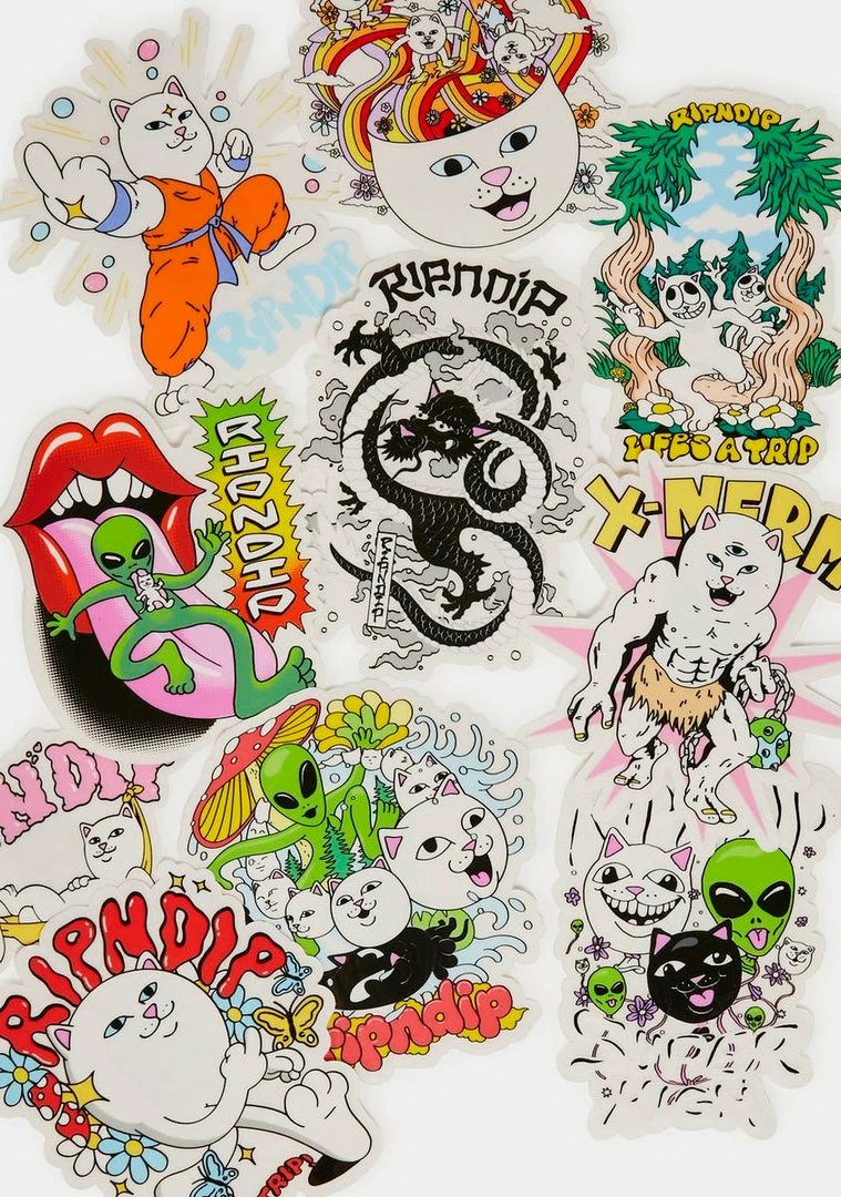 Top 10 ❤️ RIPNDIP Fall 22 Sticker Pack Other Other Shit 🔔 3 RIPNDIP Fall 22 Sticker Pack Other Other Shit