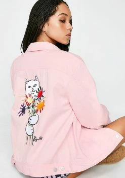 RIPNDIP Nermcasso Flower Denim Jacket Outerwear