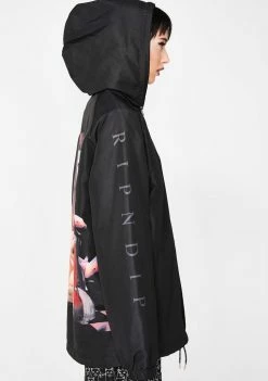 RIPNDIP Mother Fish Baby Hooded Coach Jacket