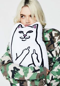 RIPNDIP Home Stuff Lord Nermal Pillow