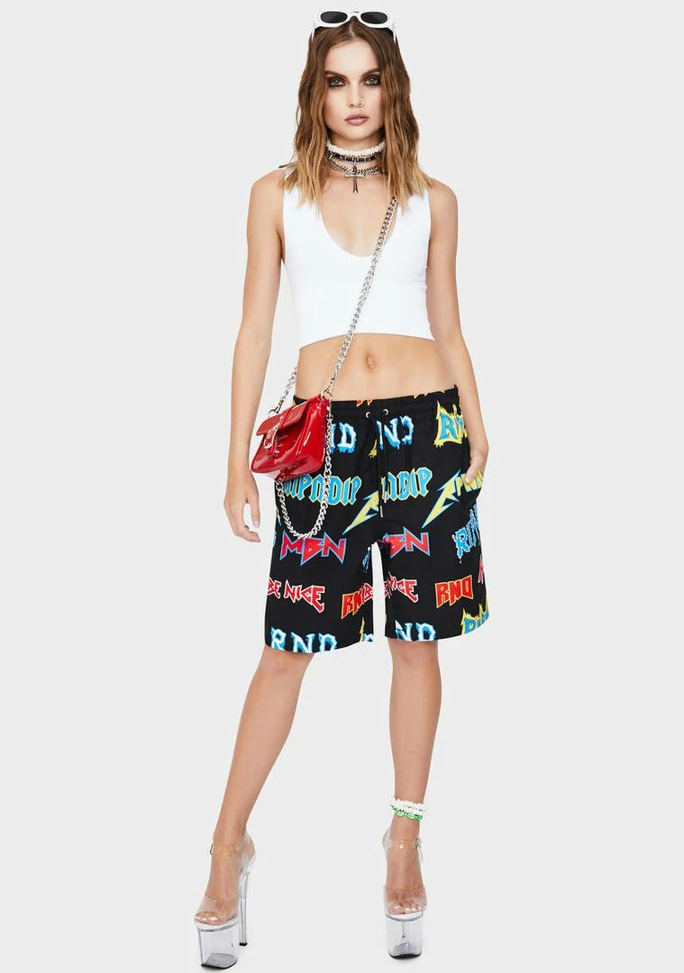 Budget 🔔 RIPNDIP Rock & Nerm Swim Shorts Bottoms 🔥 5 RIPNDIP Rock & Nerm Swim Shorts Bottoms