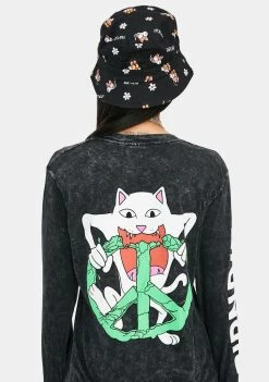 RIPNDIP Peace No Love Graphic Long Sleeve Top Tops