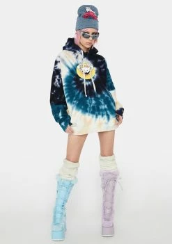 RIPNDIP Spiral Tie Dye Big Smile Graphic Hoodie