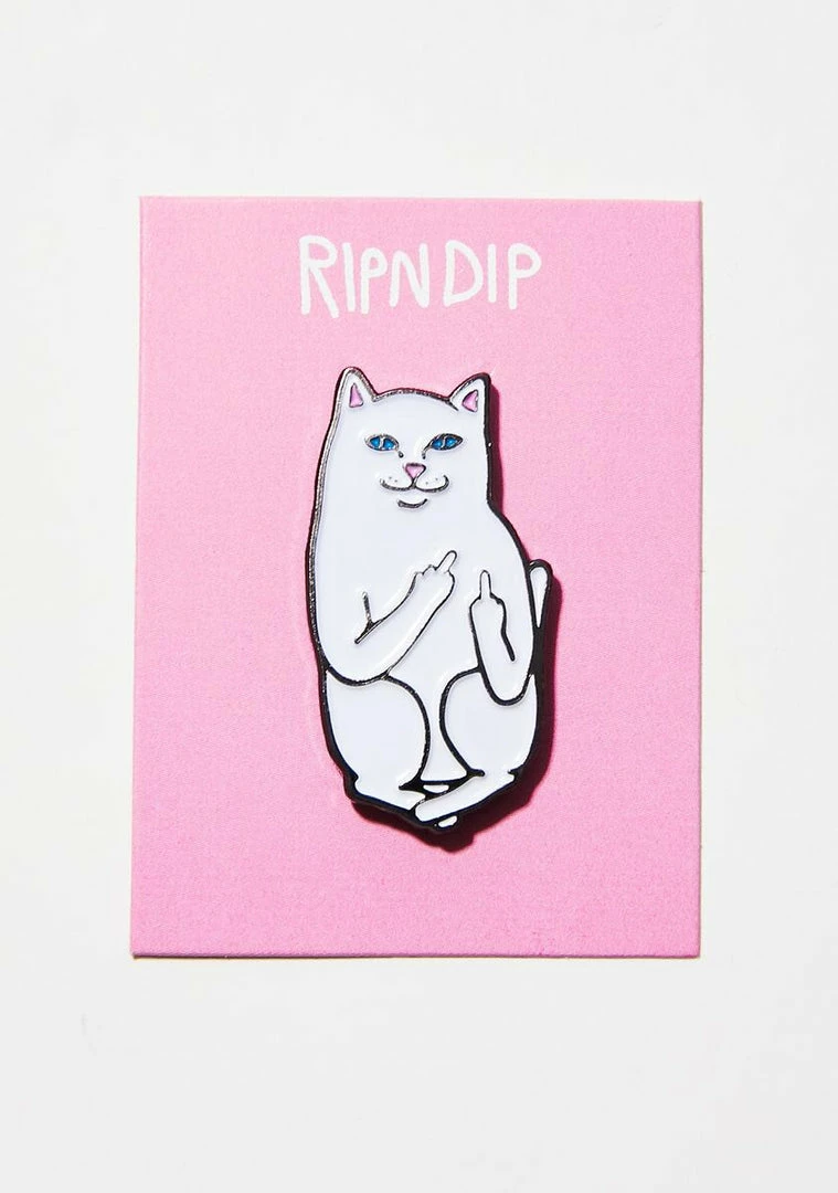 Promo 😉 RIPNDIP DGAF Lord Nermal Pin Pins & Patches 👏 4 RIPNDIP DGAF Lord Nermal Pin Pins & Patches