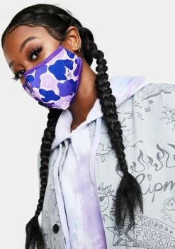 RIPNDIP Purple Camo Ventilator Face Mask Face Masks