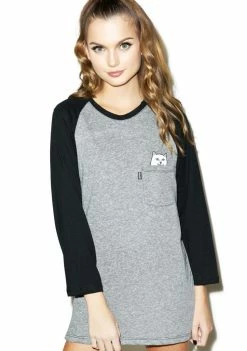 RIPNDIP Pussy Pocket Raglan Tee