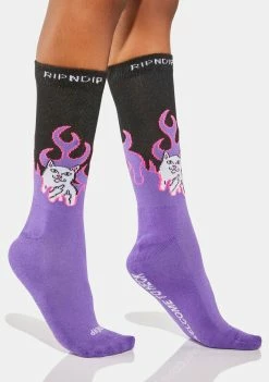 RIPNDIP Welcome To Heck Crew Socks