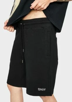 RIPNDIP Black Peek A Nermal Sweat Shorts Bottoms