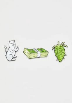 RIPNDIP Pu$$y Money Weed Enamel Pins Pins & Patches