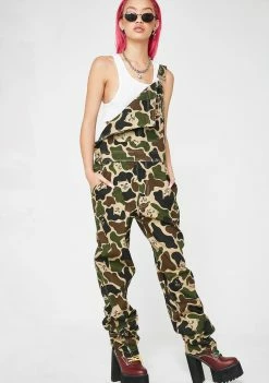 RIPNDIP Nermeralls Denim Overalls Jumpsuits & Rompers