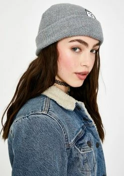 RIPNDIP Gray Lord Nermal Speckle Rib Beanie