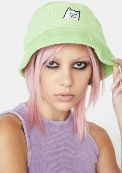 RIPNDIP Mint Lord Nermal Corduroy Bucket Hat Hats