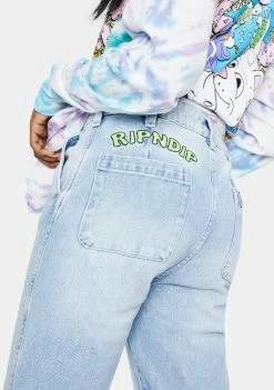 RIPNDIP Light Wash Peace No Love Jeans