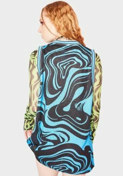 RIPNDIP Psychedelic Basketball Jersey Tops