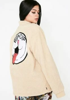 RIPNDIP Outerwear Pill Sherpa Varsity Jacket
