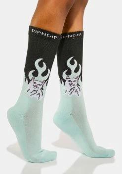 RIPNDIP Blue Welcome To Heck Crew Socks Socks & Tights