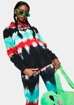 RIPNDIP Tie Dye Rubber Logo Hoodie