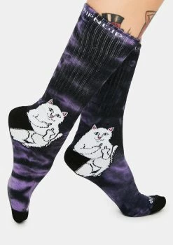 RIPNDIP Lavender Lord Nermal High Socks