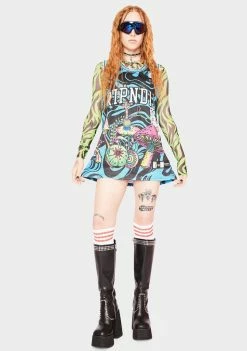 RIPNDIP Psychedelic Basketball Jersey Tops