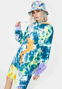 RIPNDIP Tops Rubber Logo Tie Dye Hoodie