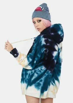 RIPNDIP Spiral Tie Dye Big Smile Graphic Hoodie