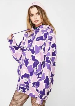Cheapest ⭐ RIPNDIP Invisible Purple Camo Hoodie Tops ✔️ 10 RIPNDIP Invisible Purple Camo Hoodie Tops