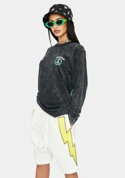 RIPNDIP Peace No Love Graphic Long Sleeve Top Tops