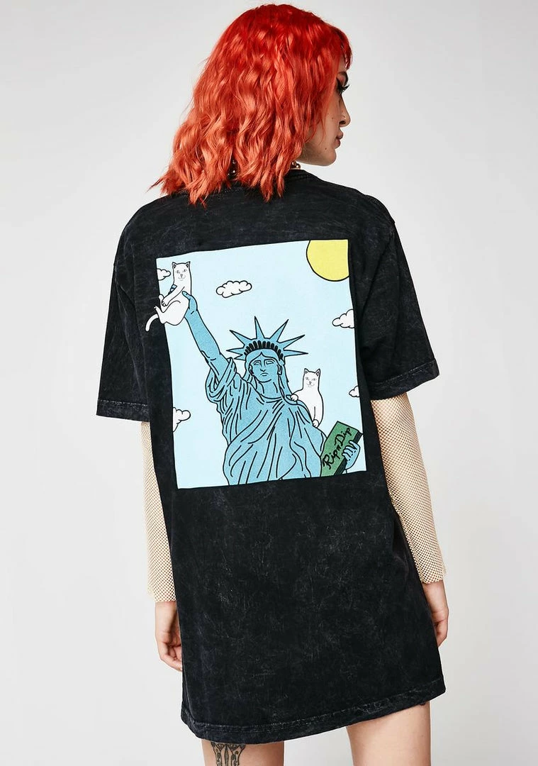 Promo ✨ RIPNDIP Tops Liberty Tee 👏 3 RIPNDIP Tops Liberty Tee