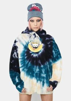RIPNDIP Spiral Tie Dye Big Smile Graphic Hoodie