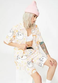 RIPNDIP Daisy Daze Web Belt Swim Shorts
