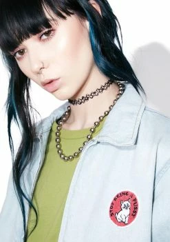 RIPNDIP Stop Being A Pussy Denim Jacket Outerwear