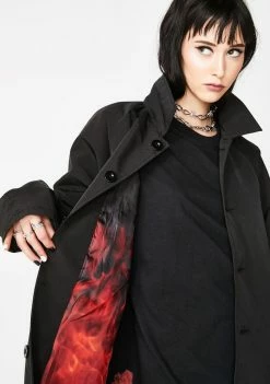 RIPNDIP World On Fire Trench Coat Outerwear