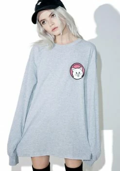 RIPNDIP Tops Stop Being A Pussy Long Sleeve Tee