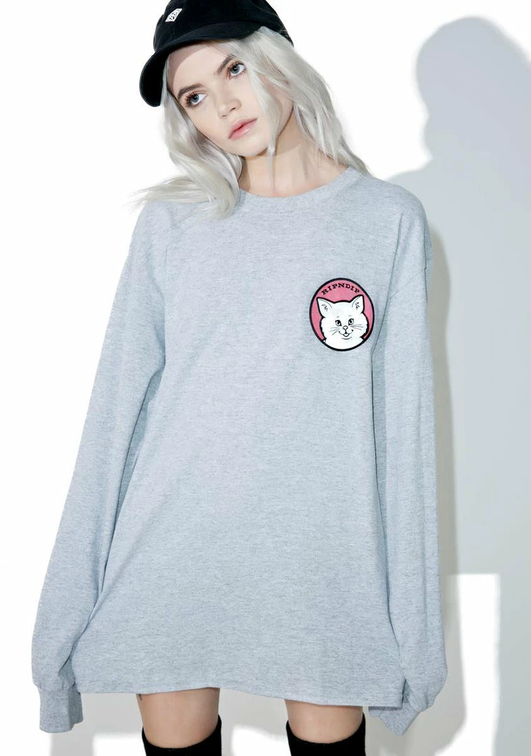 Buy ๐คฉ RIPNDIP Tops Stop Being A Pussy Long Sleeve Tee ๐ 4 RIPNDIP Tops Stop Being A Pussy Long Sleeve Tee