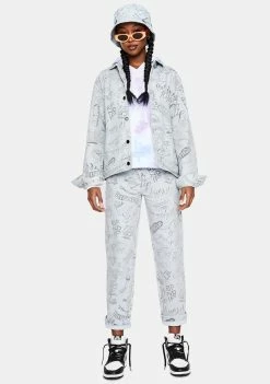 RIPNDIP Light Wash Sharpie Denim Jacket Outerwear