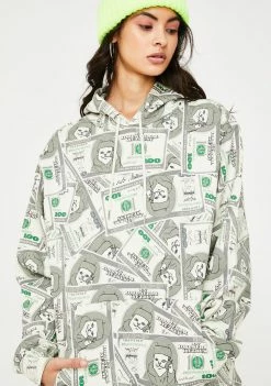 RIPNDIP Money Bags Graphic Hoodie Tops