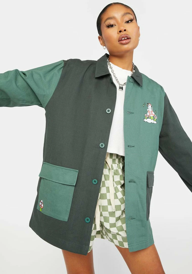 Brand new 💯 RIPNDIP Outerwear Sensai Color Block Military Jacket 🔔 6 RIPNDIP Outerwear Sensai Color Block Military Jacket