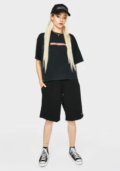 RIPNDIP Black Peek A Nermal Sweat Shorts Bottoms